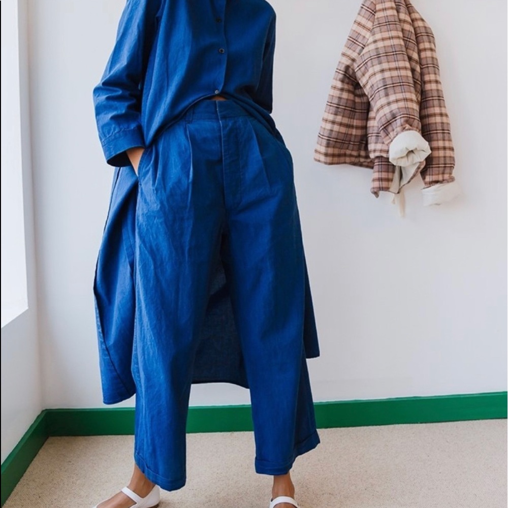 Caron Callahan William Pant Washed Indigo Chambray